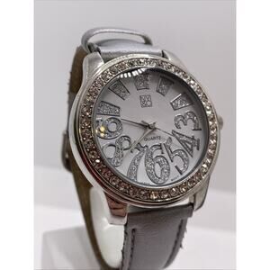 NY&C Womens Silver Gem Fashion Watch New Battery